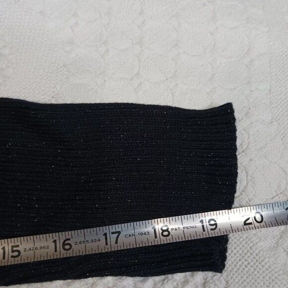 Studio Works Women's XL Black Sparkle Sweater - Picture 6 of 10